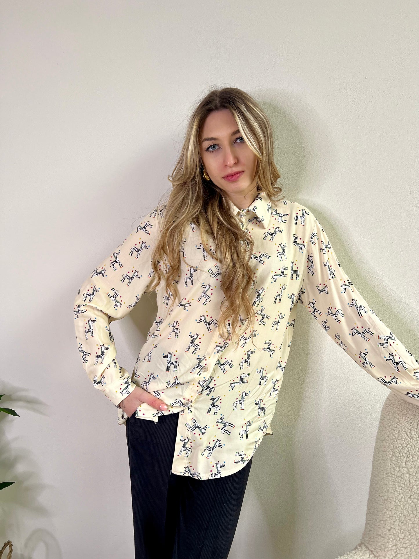 CAMICIA CARTOON STAMPA ZEBRA