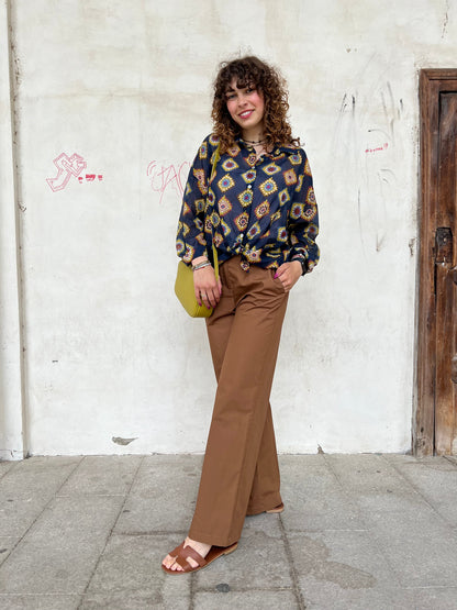 FRESH pantalone var.cuoio TG.M