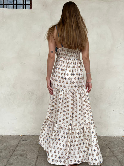 LERICI MAXI DRESS VAR. BIANCO & BEIGE