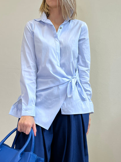 CAMICIA CON NODO AZZURRA taglia S
