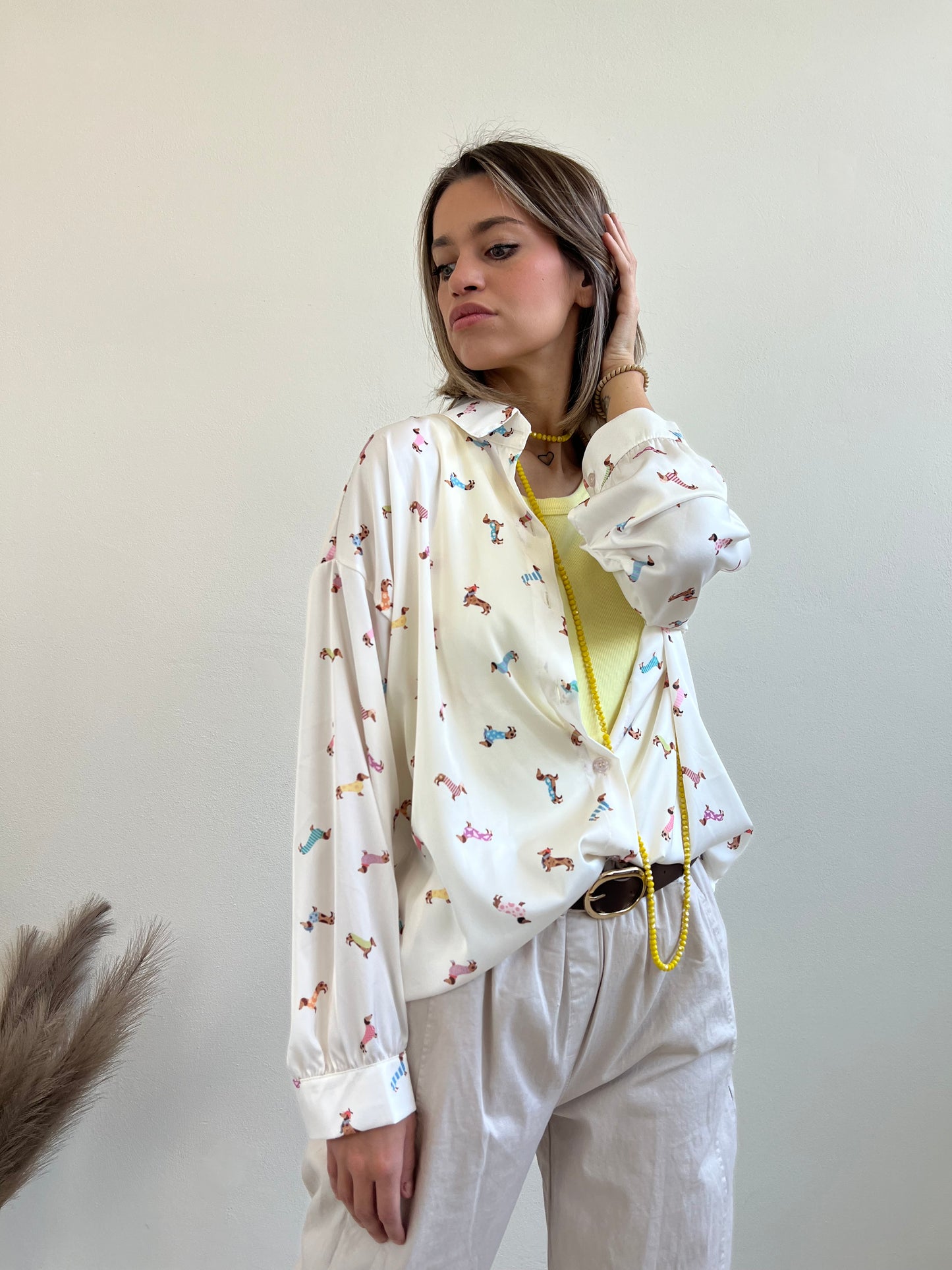 CAMICIA BASSOTTI PANNA