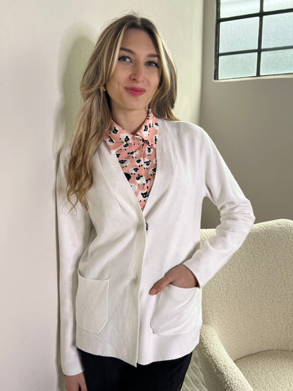 CLEMENTINA CARDIGAN BIANCO