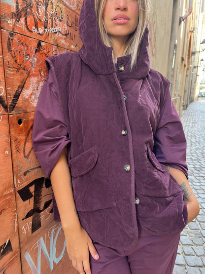 MACARON GILET TRAPUNTATO BORGOGNA