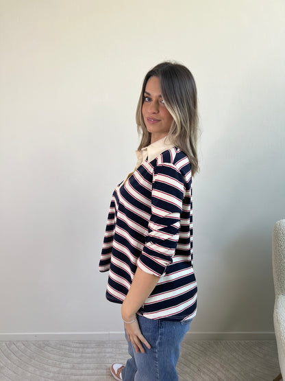 POLO RIGA BLU & ROSSO