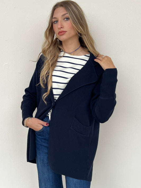 LIZ GIACCA IN MAGLIA. VAR.BLU