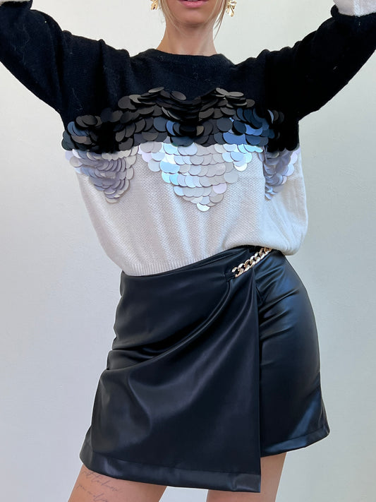 SHORT PORTAFOGLIO ECOPELLE NERO TG.M/L