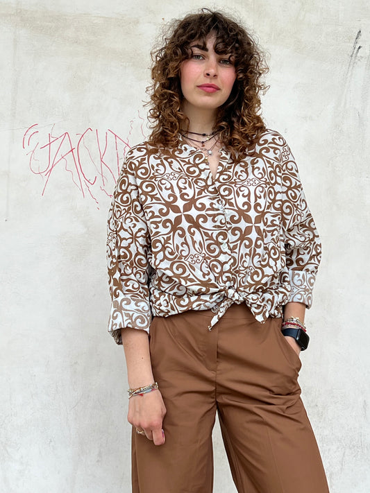 CORFÙ blusa fantasia maioliche