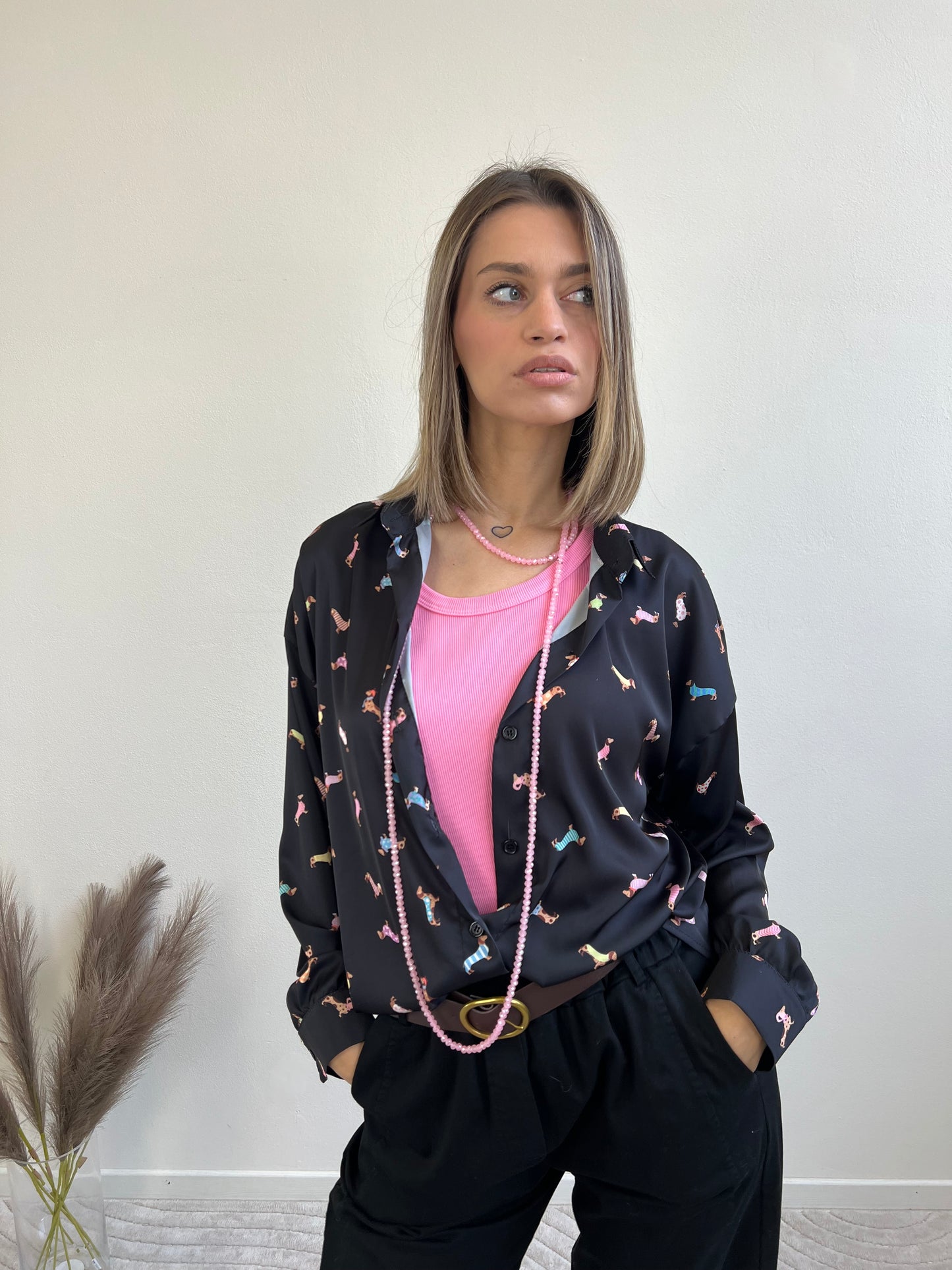 COLLANA LUNGA ROSA
