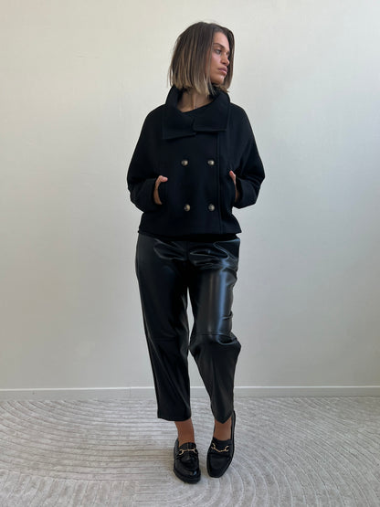 VANESSA PANTALONE ECOPELLE TG. M NERO