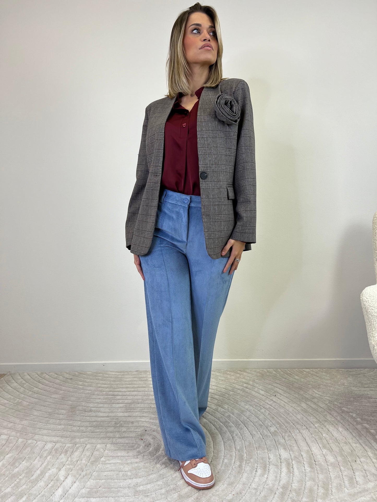 ASTRA CAMICIA RASO BORDEAUX