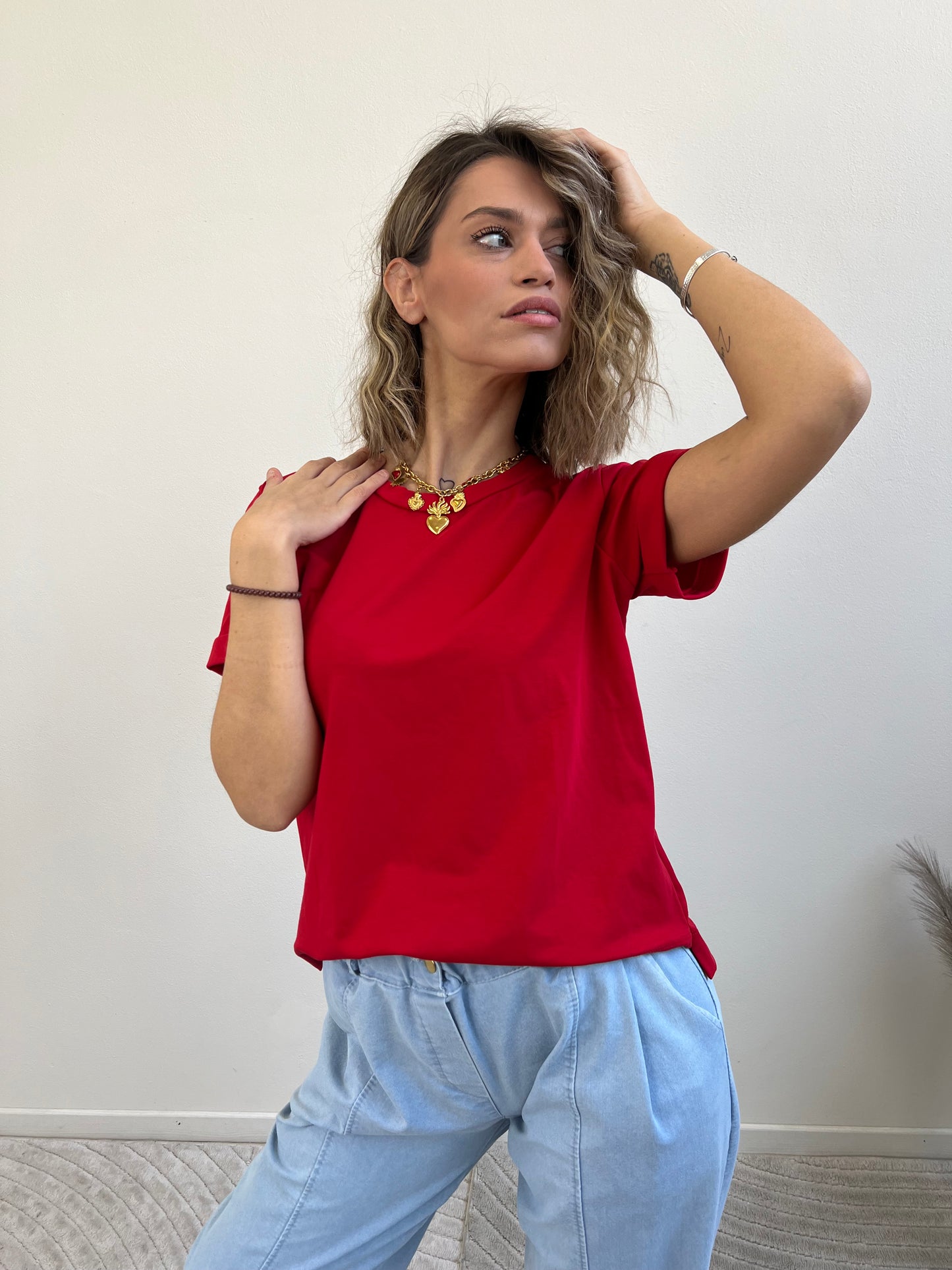 T.SHIRT SCATOLETTA ROSSO