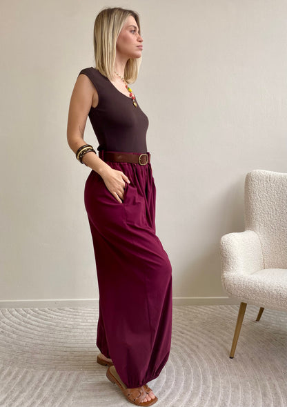PANTALONE BALOON ROSSO INDIA
