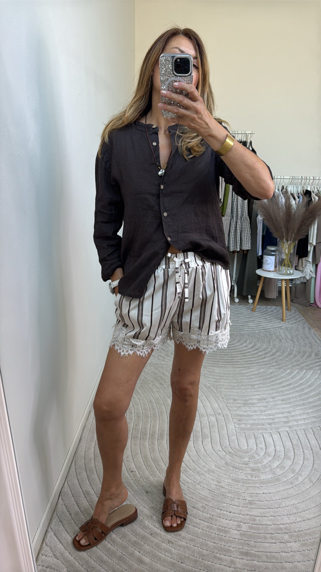 SHORT TIPO BOXER RIGATO PANNA
