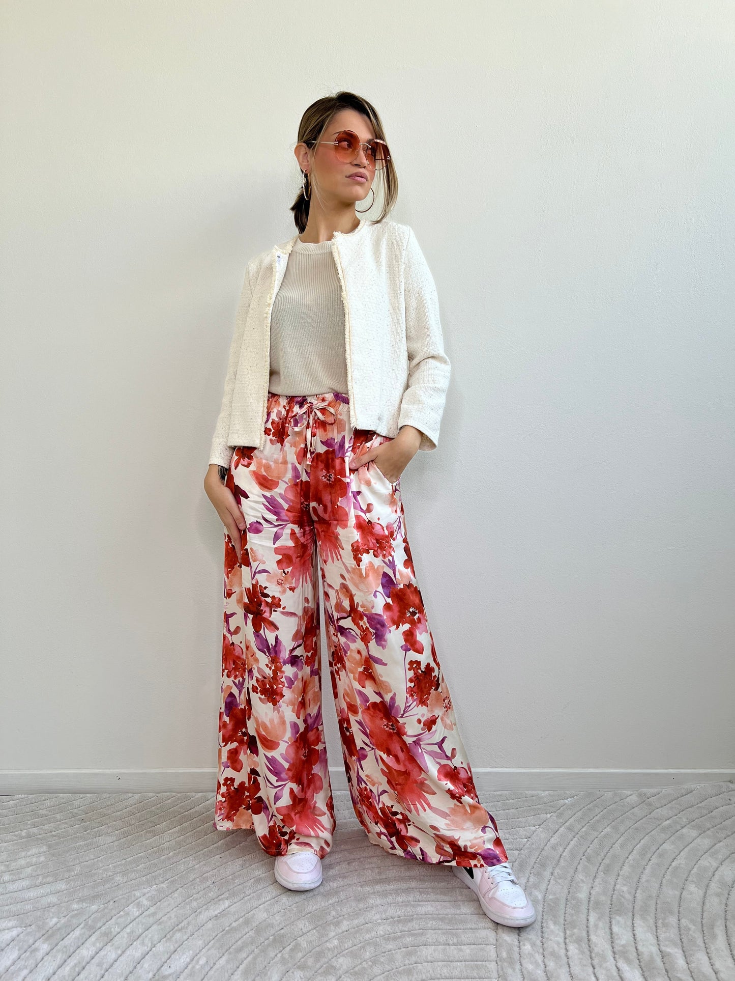 LIZA GIACCA PAILLETTES ECRÙ TAGLIA L