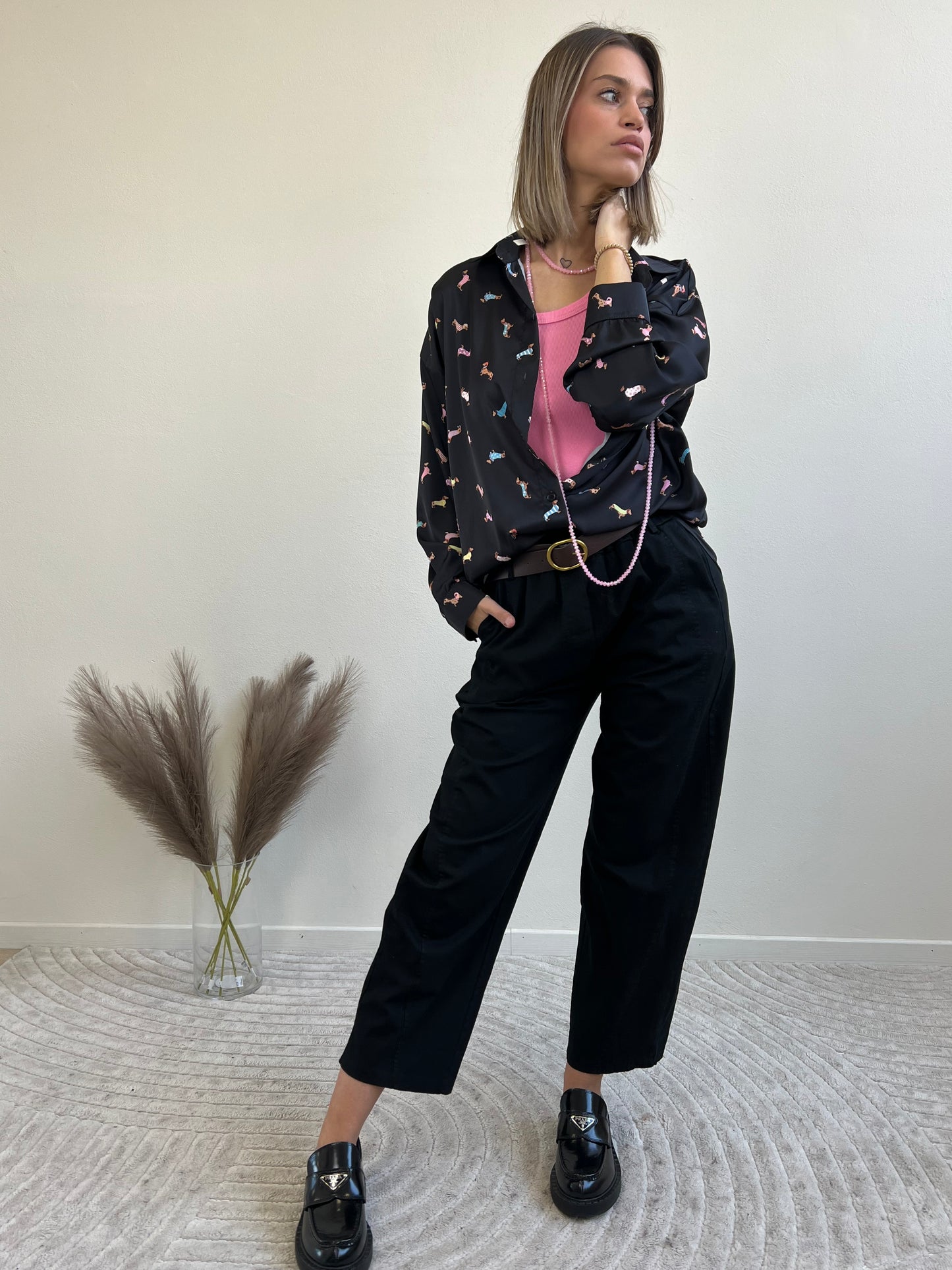 CAMICIA BASSOTTI NERA