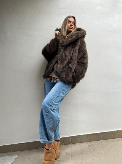 SOPHIE ECO PELLICCIA CAPPUCCIO