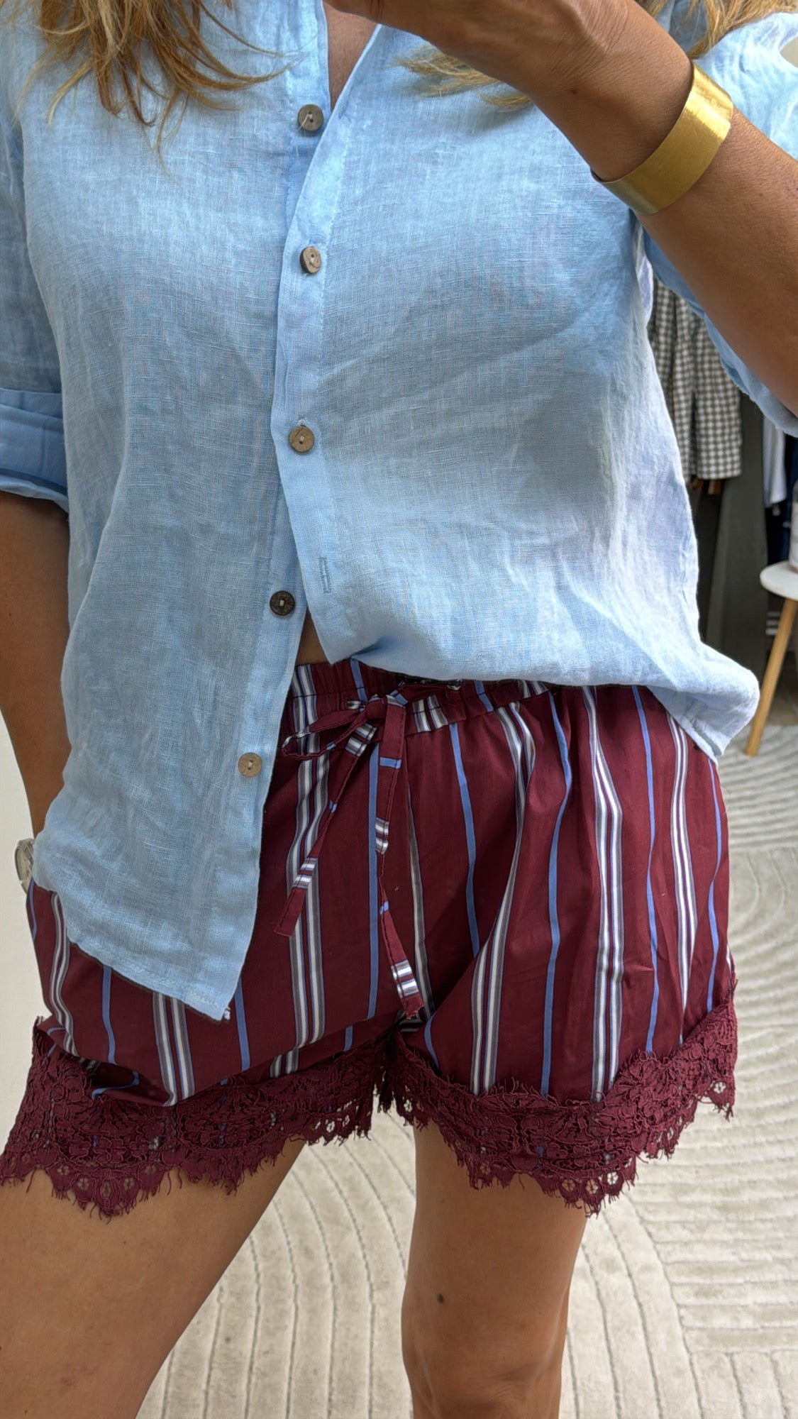 SHORT TIPO BOXER RIGATO BORDEAUX