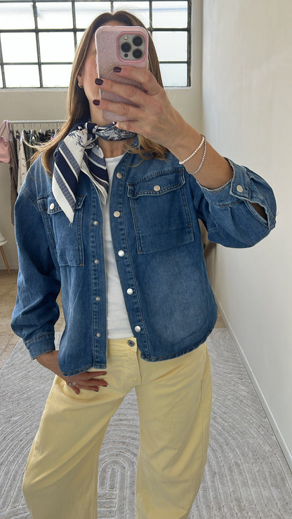 FOULARD STAMPA CACHEMIRE BLU E BIANCO