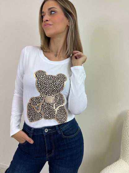 T.SHIRT STAMPA ORSETTO ANIMALIER
