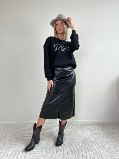 LONGUETTE ECOPELLE NERO TAGLIA M