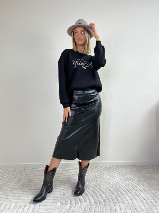 LONGUETTE ECOPELLE NERO TAGLIA M