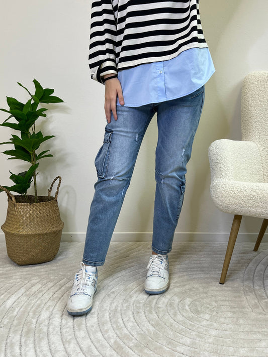 JEANS CARGO TAGLIA S
