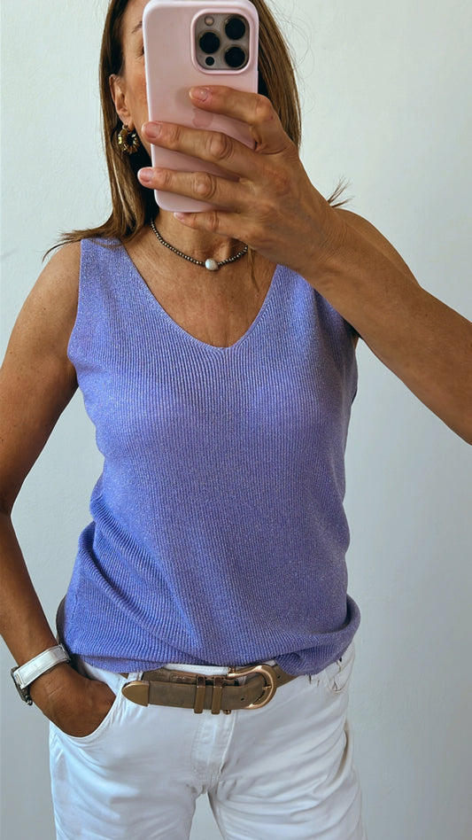 CANOTTA FILO LUREX LILLA