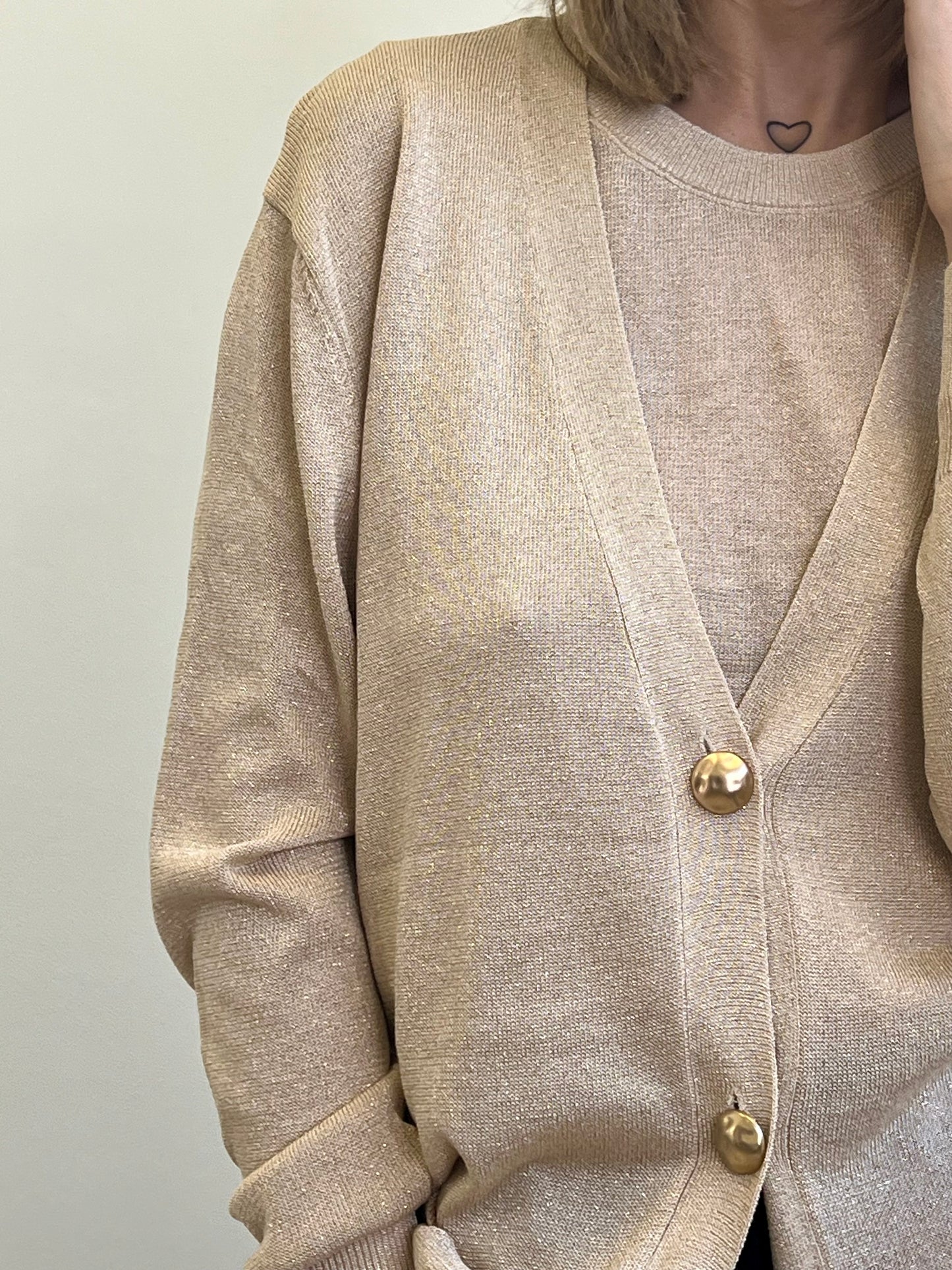 CARDIGAN LUCE ORO