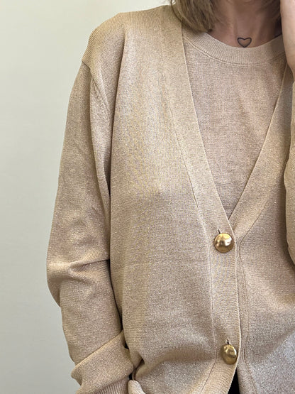CARDIGAN LUCE ORO