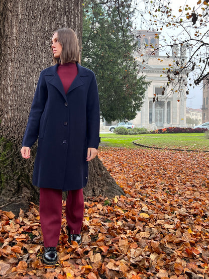 FIONA CAPPOTTO IN MAGLIA BLU