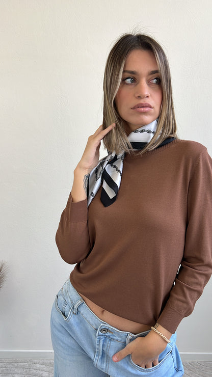 FOULARD STAMPA CACHEMIRE BIANCO E NERO