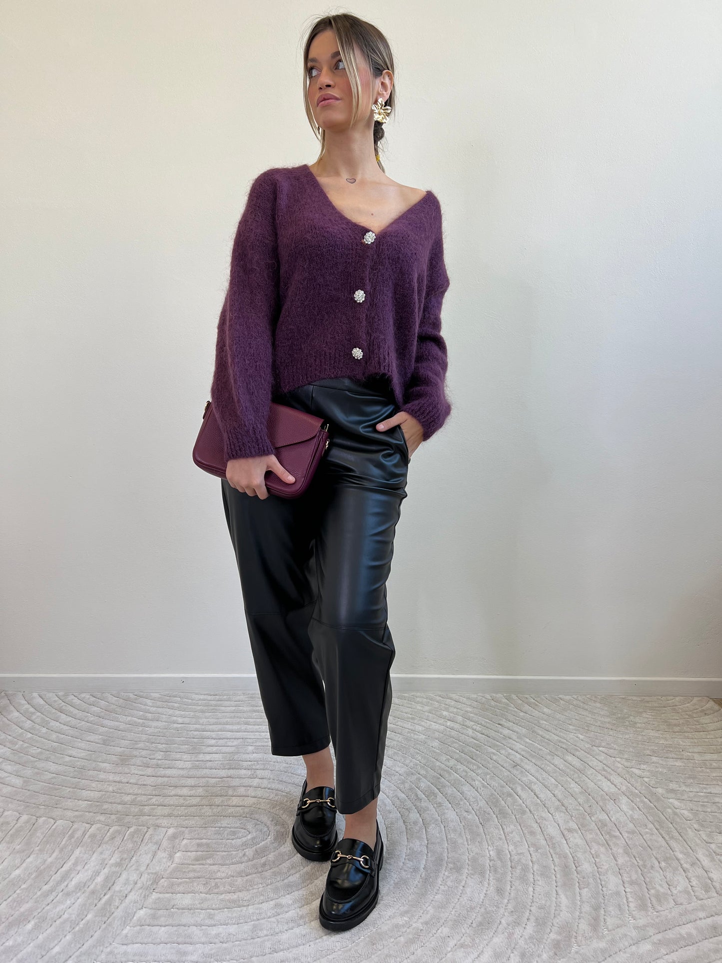 CLIO CARDIGAN MOHAIR VINACCIA