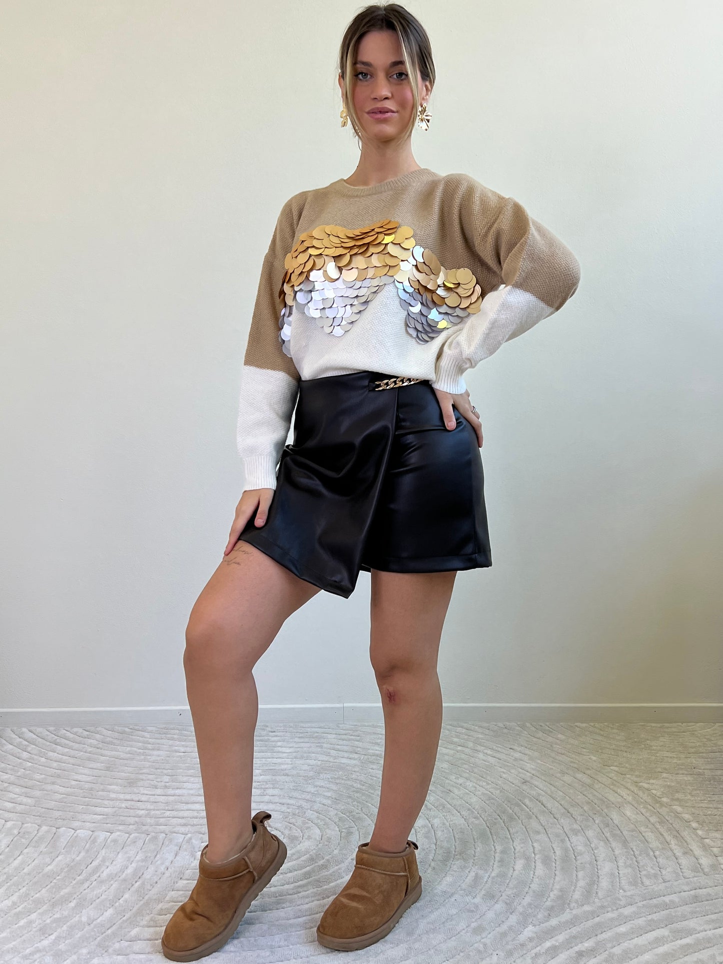 SHORT PORTAFOGLIO ECOPELLE TESTA DI MORO TG.M/L