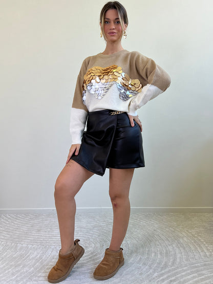 SHORT PORTAFOGLIO ECOPELLE TESTA DI MORO TG.M/L
