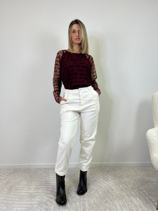 MILANO PANTALONE MOM FIT BURRO taglia L
