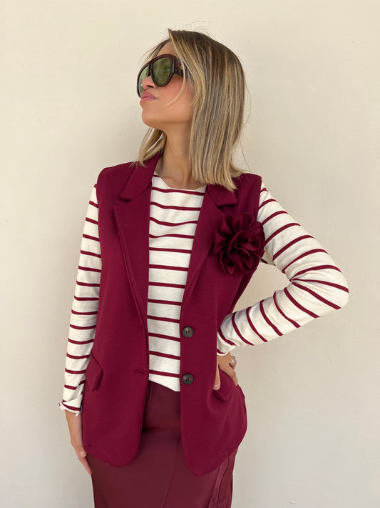 JIL GILET VAR. BORGOGNA