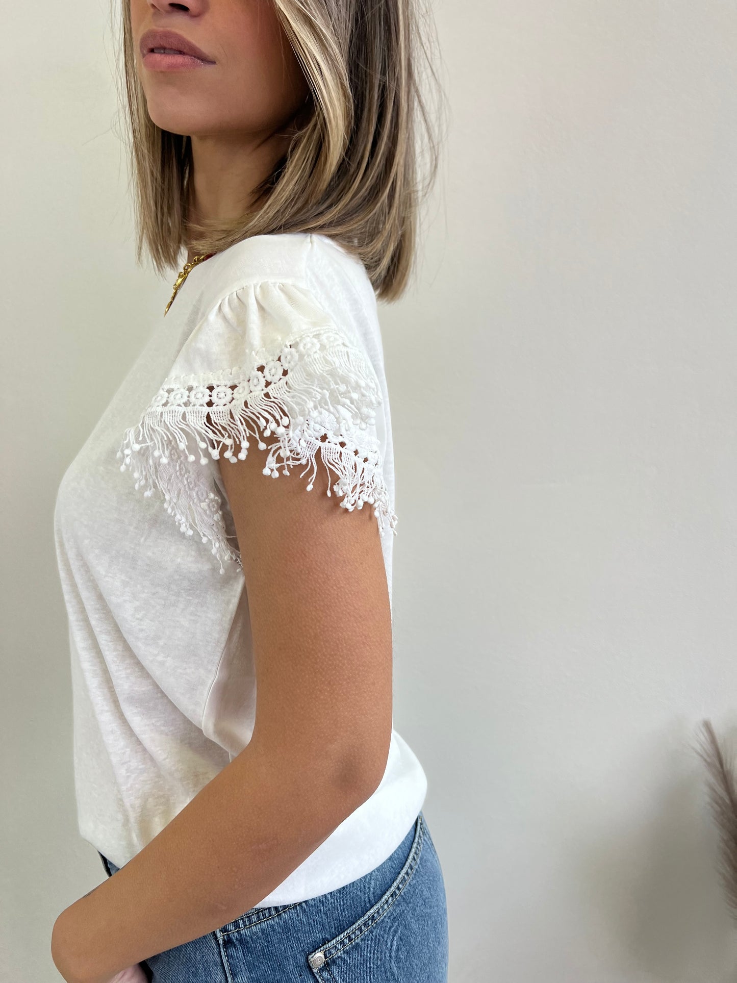 T.shirt YLENIA LATTE TAGLIA L/XL