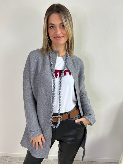 COLLANA VELLUTINO GRIGIO
