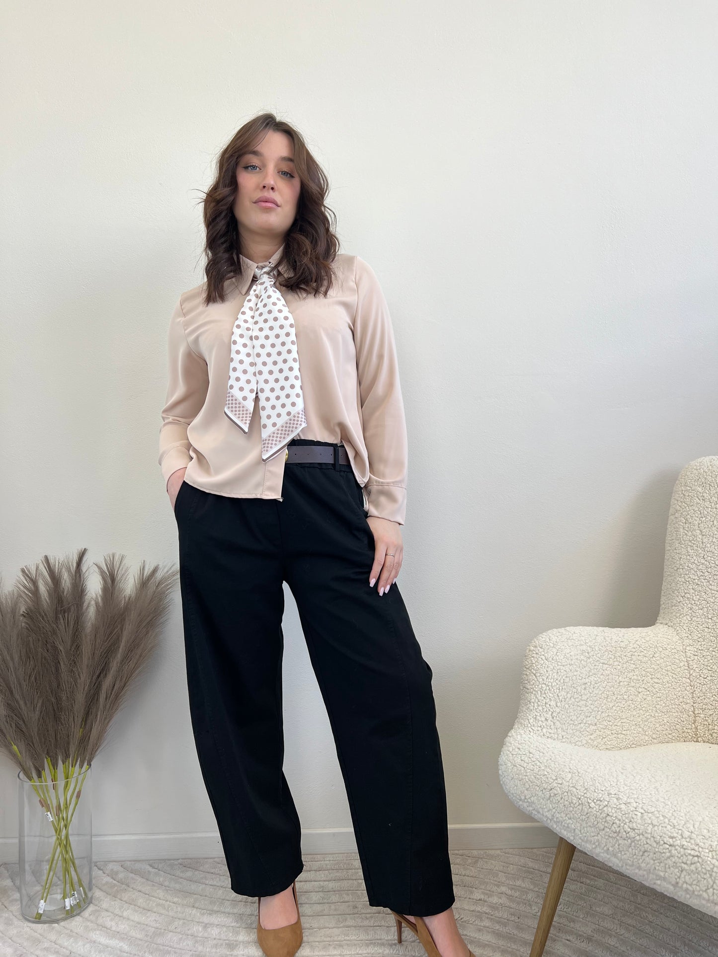 ABBY CAMICIA CON FOULARD/CRAVATTA