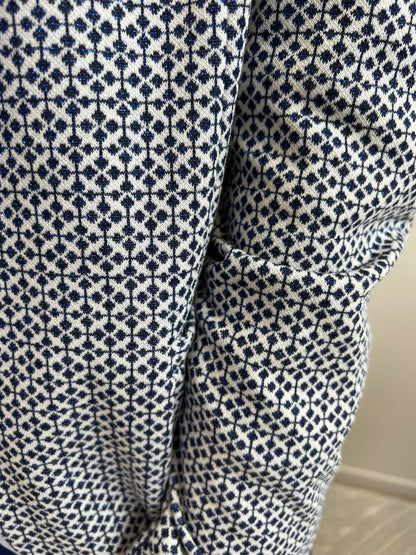 TAYLOR BLAZER JACQUARD TAGLIA XL BLU & BIANCO