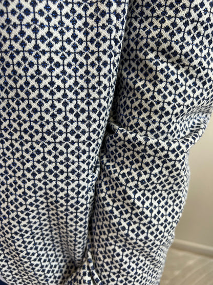 TAYLOR BLAZER JACQUARD TAGLIA L BLU & BIANCO