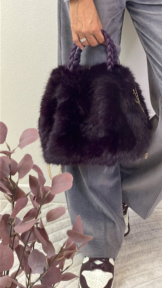 VIOLET BORSA ECO - FUR VIOLA