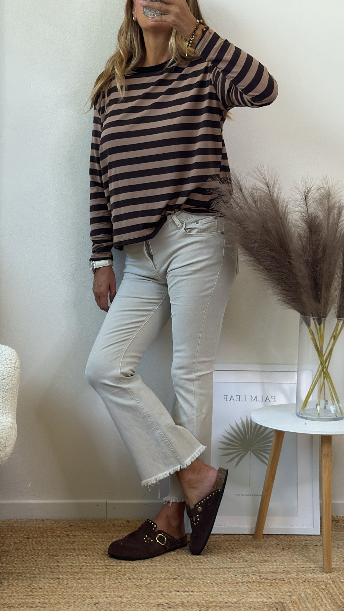 SUSY JEANS A TROMBETTA ECRÙ TAGLIA S