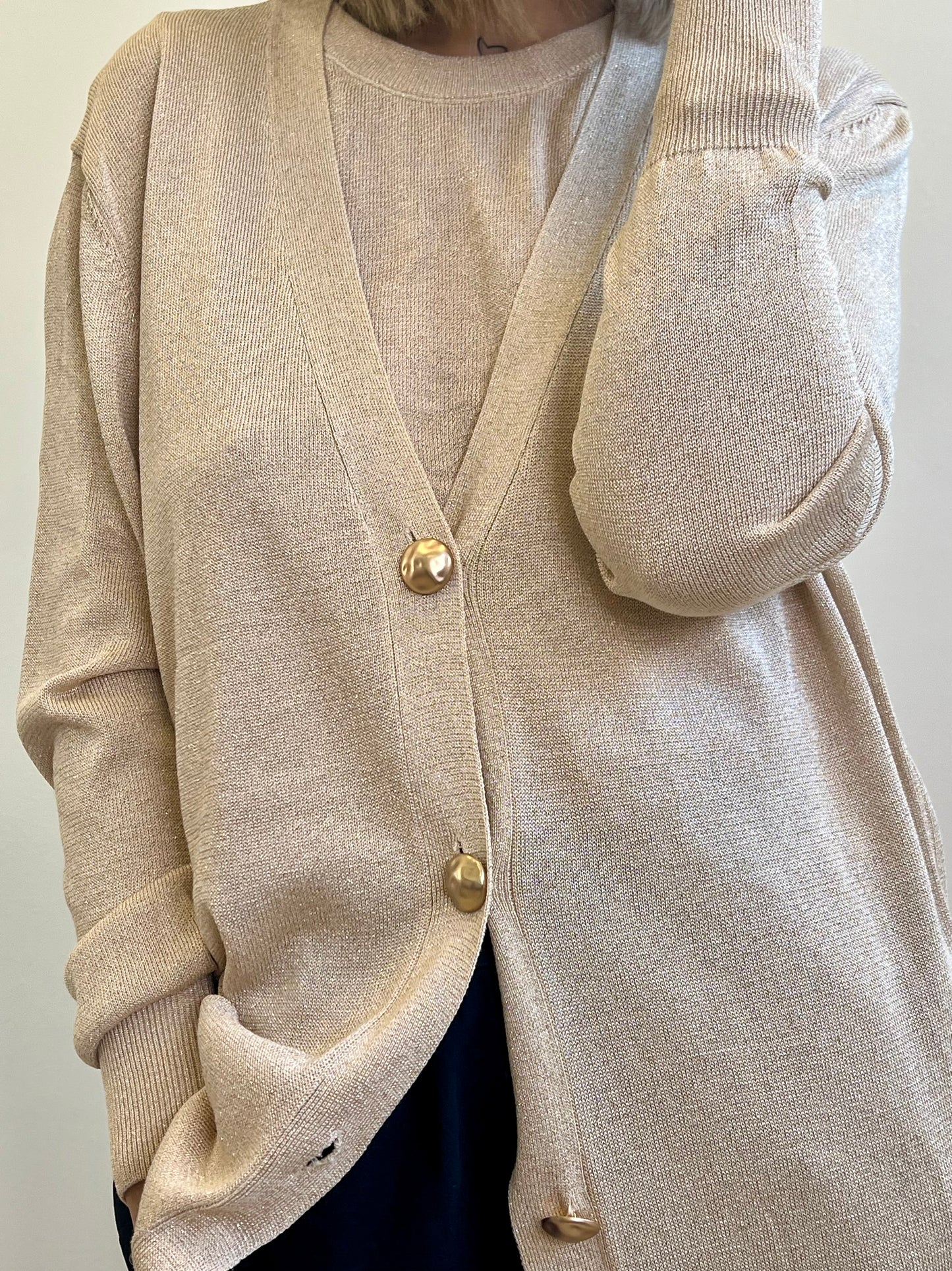 CARDIGAN LUCE ORO