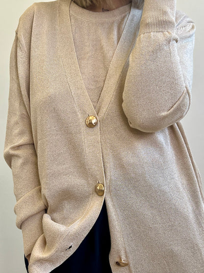 CARDIGAN LUCE ORO