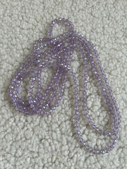 COLLANA LUNGA SFACCETTATA ROSA QUARZO