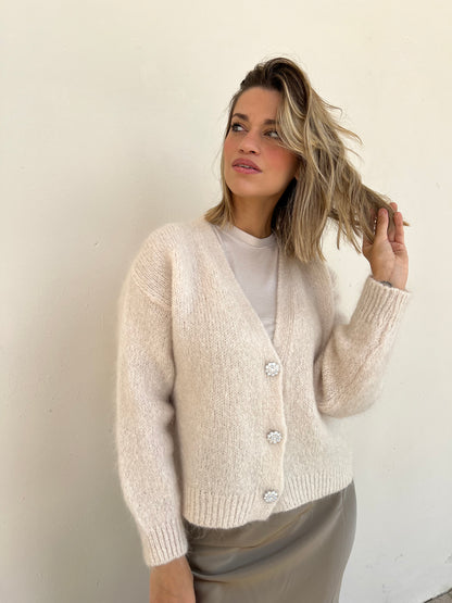 CLIO CARDIGAN MOHAIR VAR.BURRO