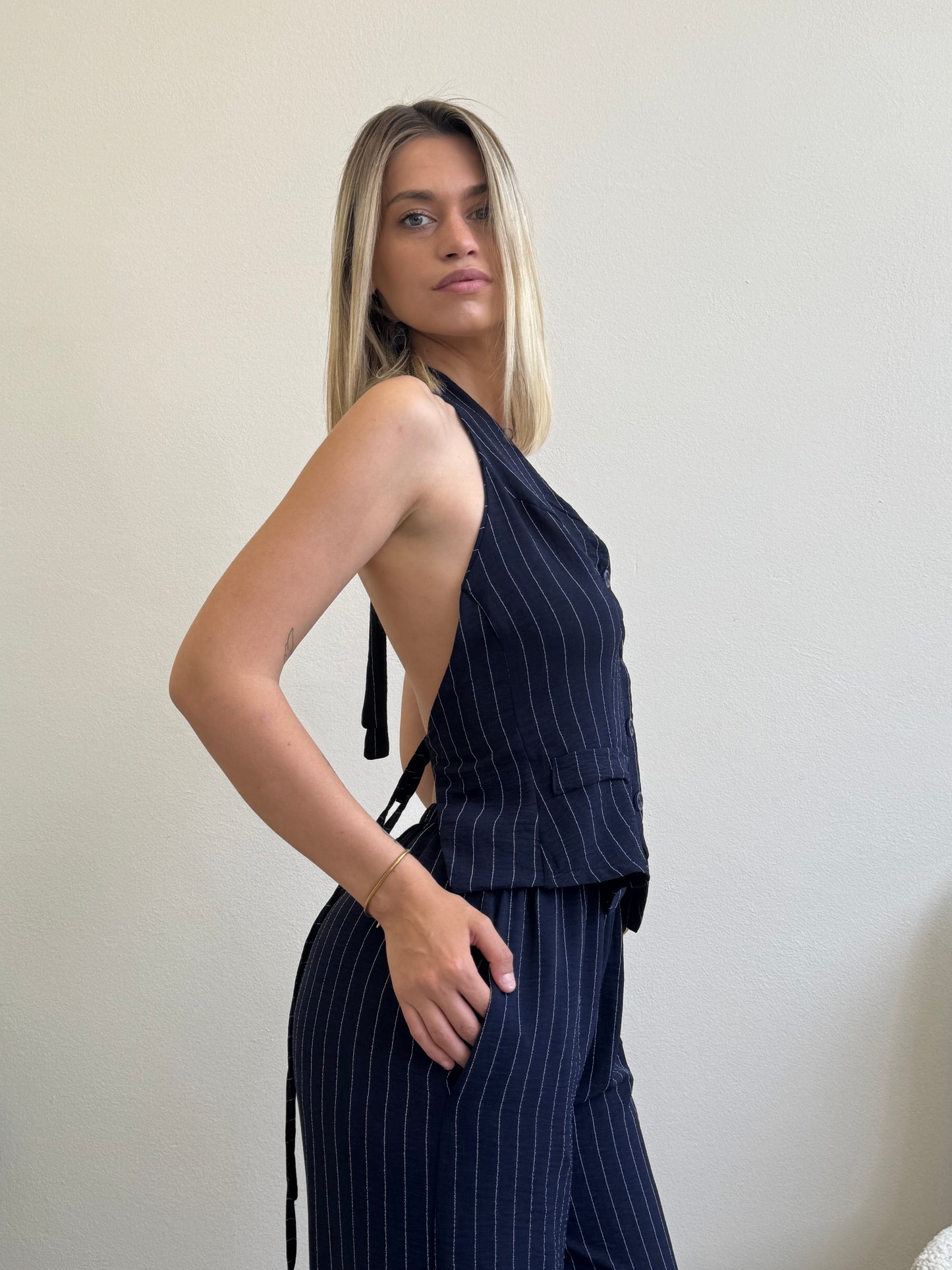 COORDINATO  VANITY BLU GESSATO