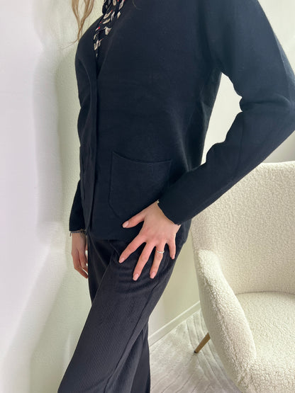 CLEMENTINA CARDIGAN NERO