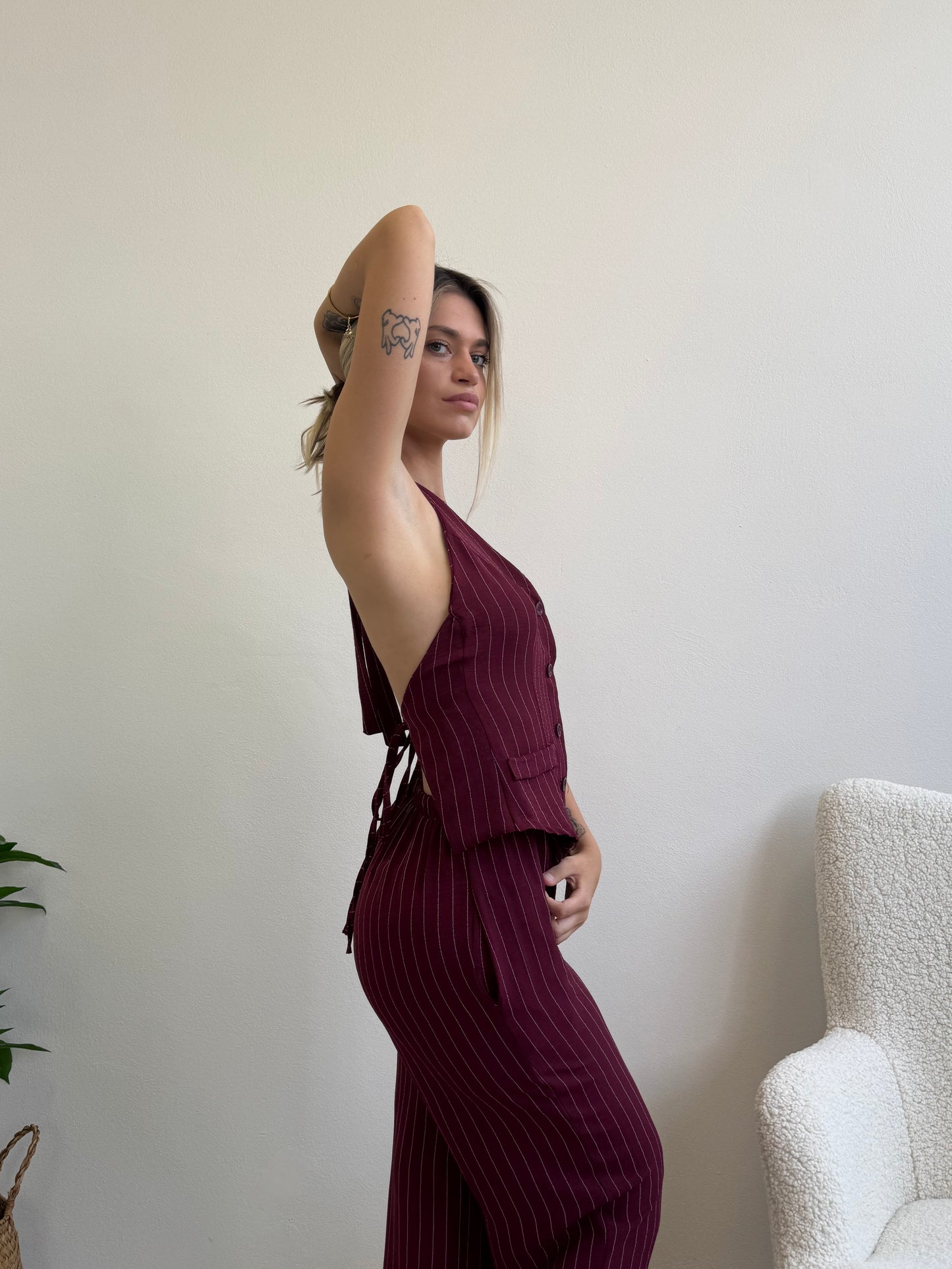 COORDINATO  VANITY BORDEAUX GESSATO